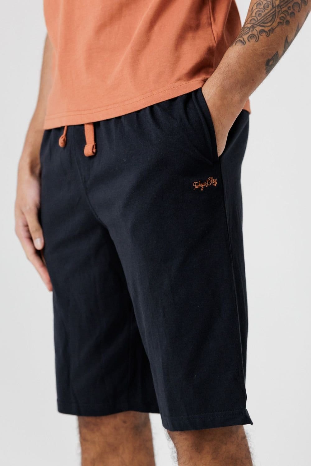 Tokyo Laundry Tokyo Laundry Men's Cotton Crew Neck T-Shirt & Shorts Pyjama Set in Copper - 4
