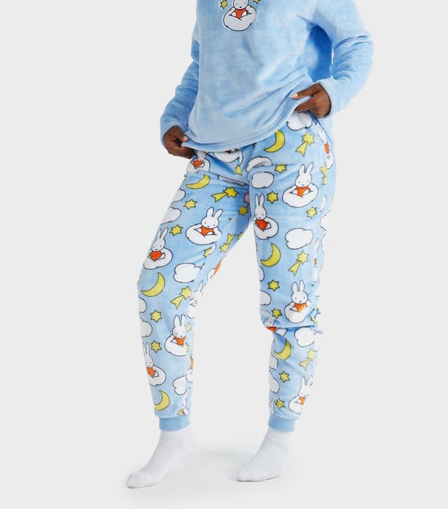 Skinnydip Women's Light Blue Miffy Cloud Fleece Pyjama Set Skinnydip New Look - 3