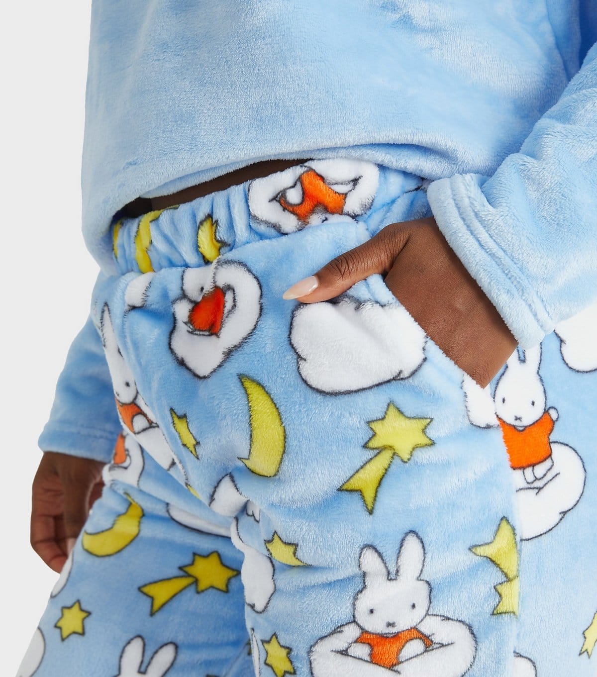 Skinnydip Women's Light Blue Miffy Cloud Fleece Pyjama Set Skinnydip New Look - 4