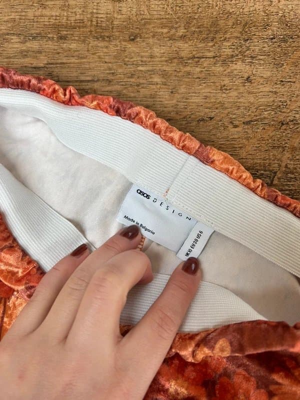 ASOS Design Orange velvet flairs