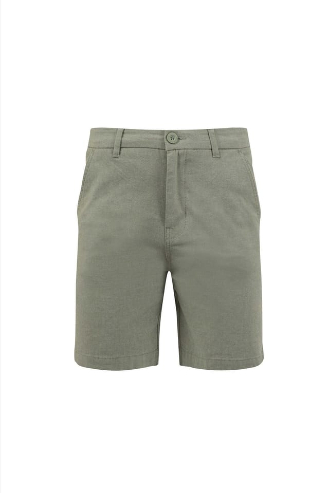 Weird Fish Weird Fish Men's Charleston Textured Chino Shorts in Green - 2