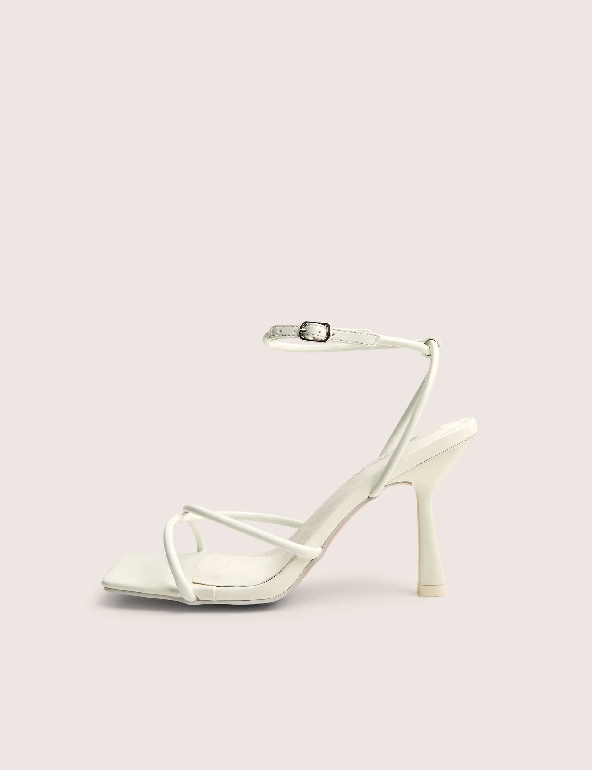Public Desire Public Desire UK White Patent Barely There Heels