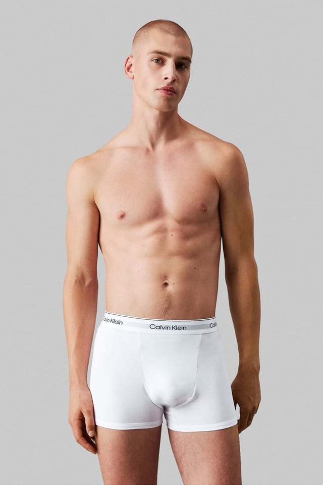 Calvin Klein Calvin Klein Men's Icon Cotton Relaxed Fit Trunks 3 Pack White - 2