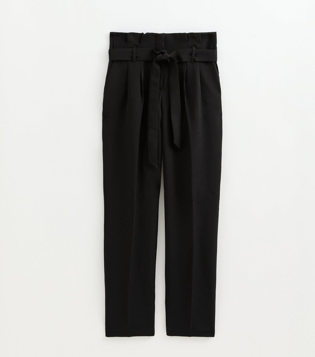 New Look Tall Black Paperbag Waist Trousers