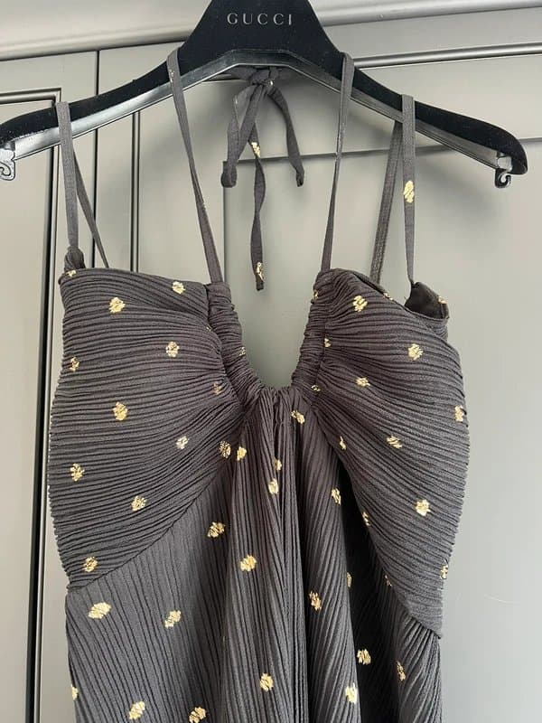 Never Fully Dressed Never Fully Dressed Black with Gold detailed Summer Dress