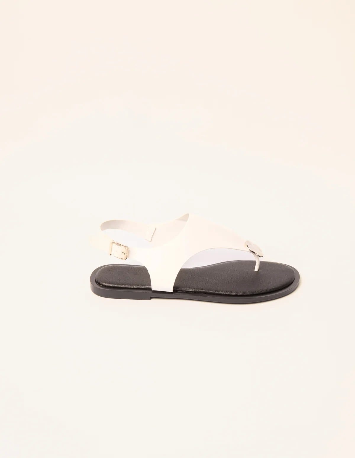 Blue Vanilla Faux Leather Metal Detail Sandals - 4