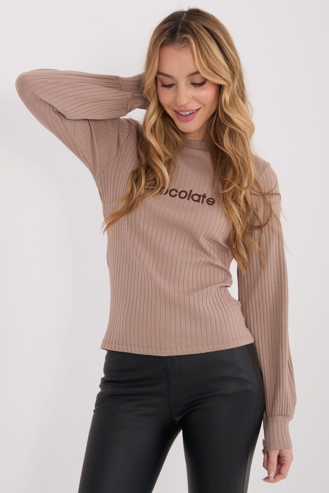 Love Lace Beige Embroidered Cotton Blouse