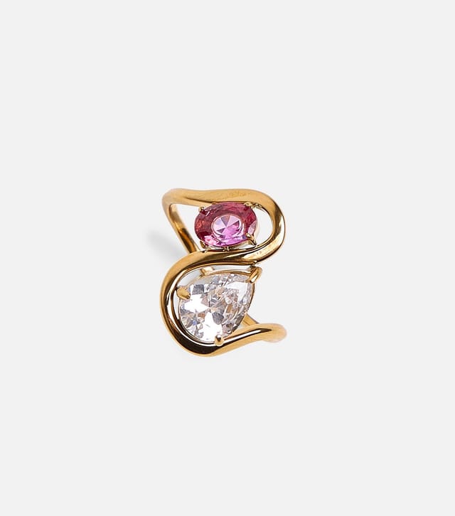 Public Desire Gold Tone Double Diamanté Ring Public Desire New Look - 2