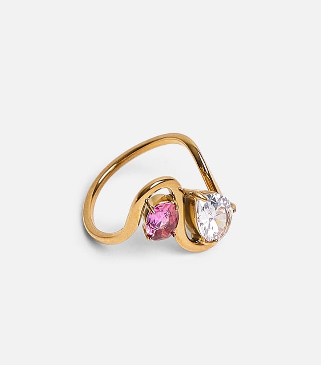 Public Desire Gold Tone Double Diamanté Ring Public Desire New Look - 3