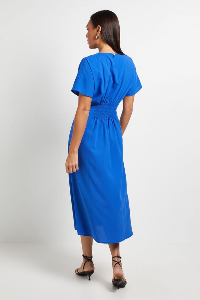 Principles Principles Women's Pleated Waist Detail Dress in Cobalt - 3