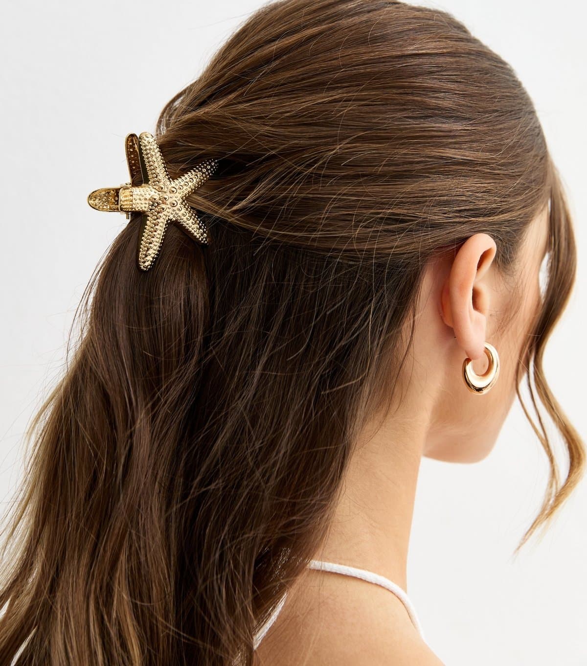 New Look Gold Tone Textured Starfish Hair Clip New Look