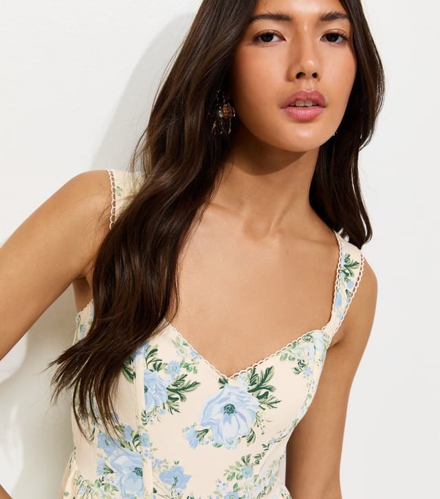 New Look Women's Cream Floral Corset Style Mini Dress New Look - 3