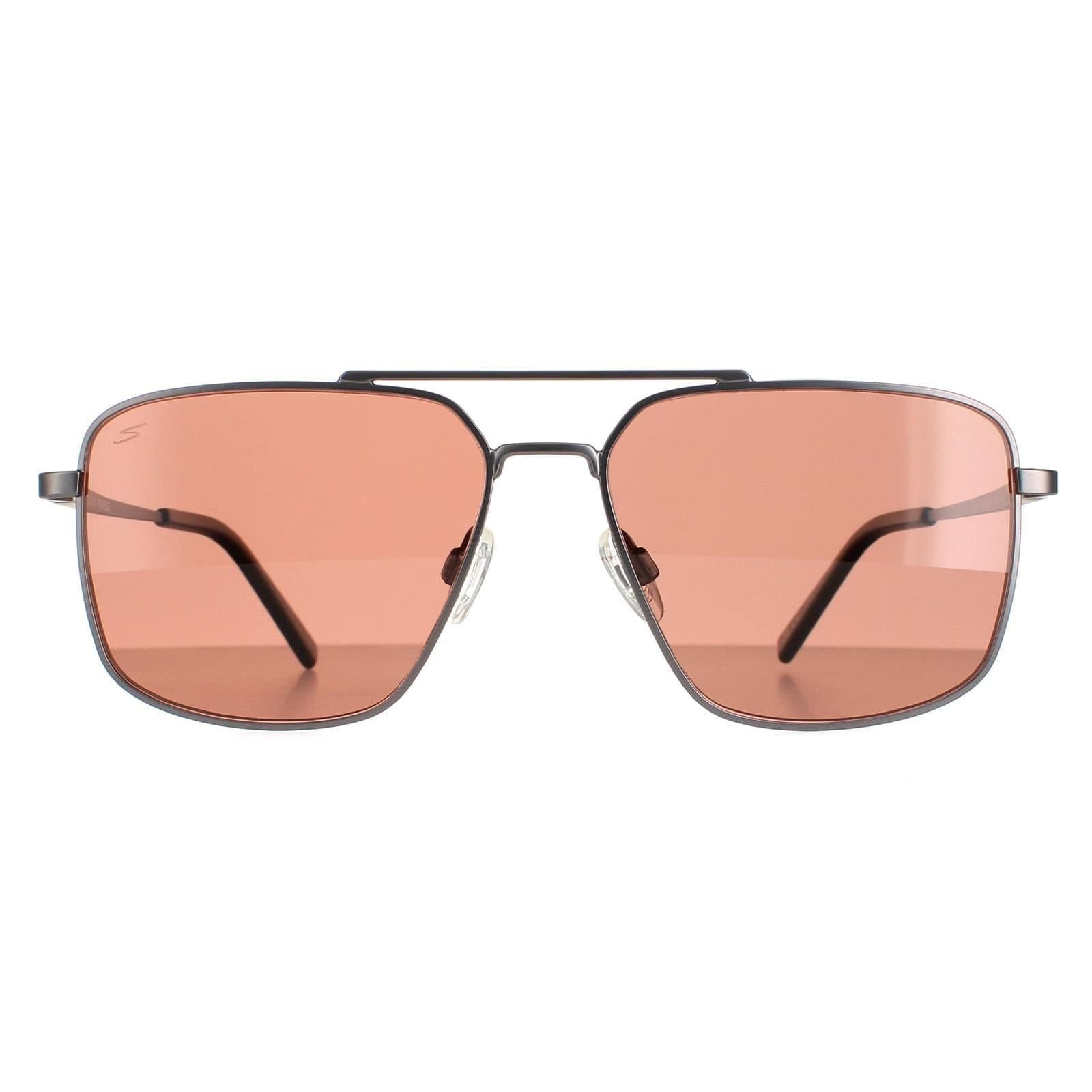Serengeti Serengeti Men's Aviator Matte Gunmetal Saturn Polarized Sedona Aitkin in Grey