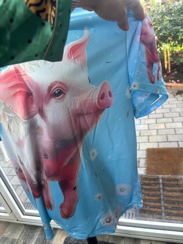 The Unbranded Brand Xxl angel pig polo shirt new really fun cute design