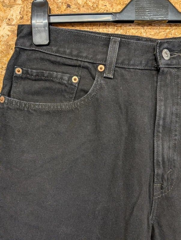 Levis Levis 505 Jeans W34 L32 Men Straight Leg Regular Fit Black Zip Red Tab Vintage