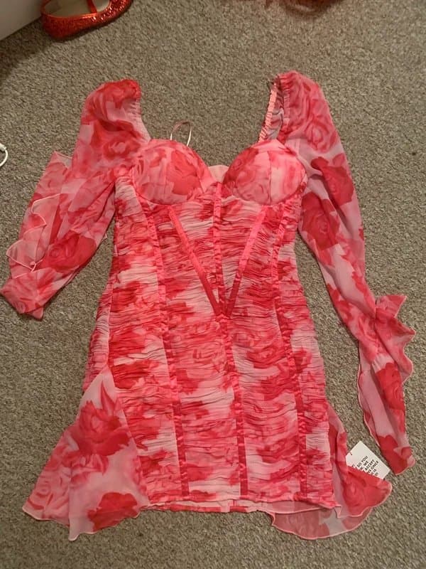 ASOS Stunning floaty corset dress size 10 asos luxe