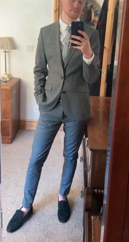 ASOS Design ASOS Design wedding suit trousers in charcoal