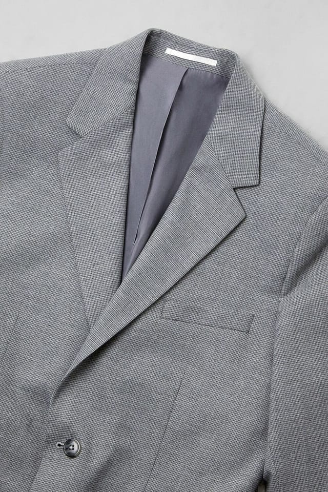 Burton Burton Men's Mid Grey Puppytooth Slim Fit Suit Jacket - 2