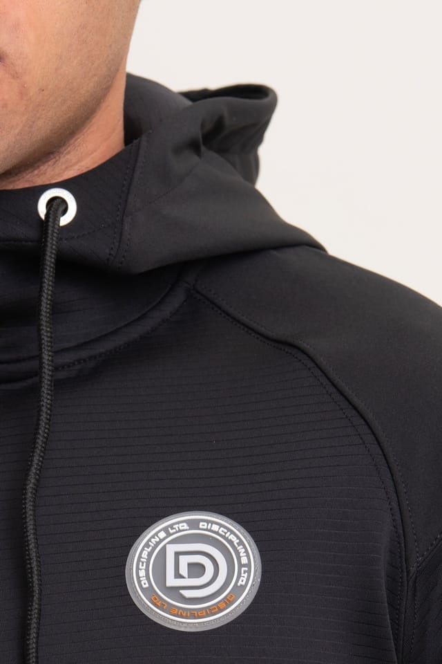 Discipline 365 Discipline 365 Men's Discipline Black Zip Through Hoodie with Pockets & Brand Detail - 3