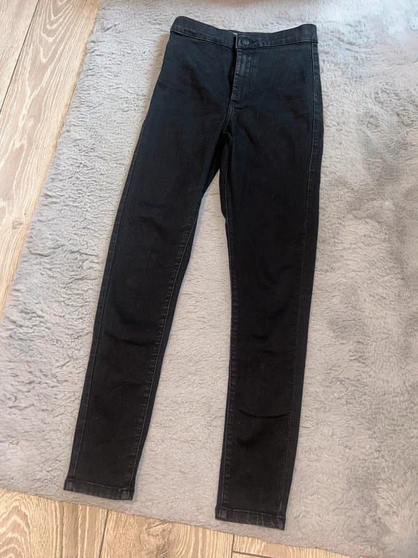 Topshop Topshop Joni high waisted super skinny stretch black denim jeans W26 L30