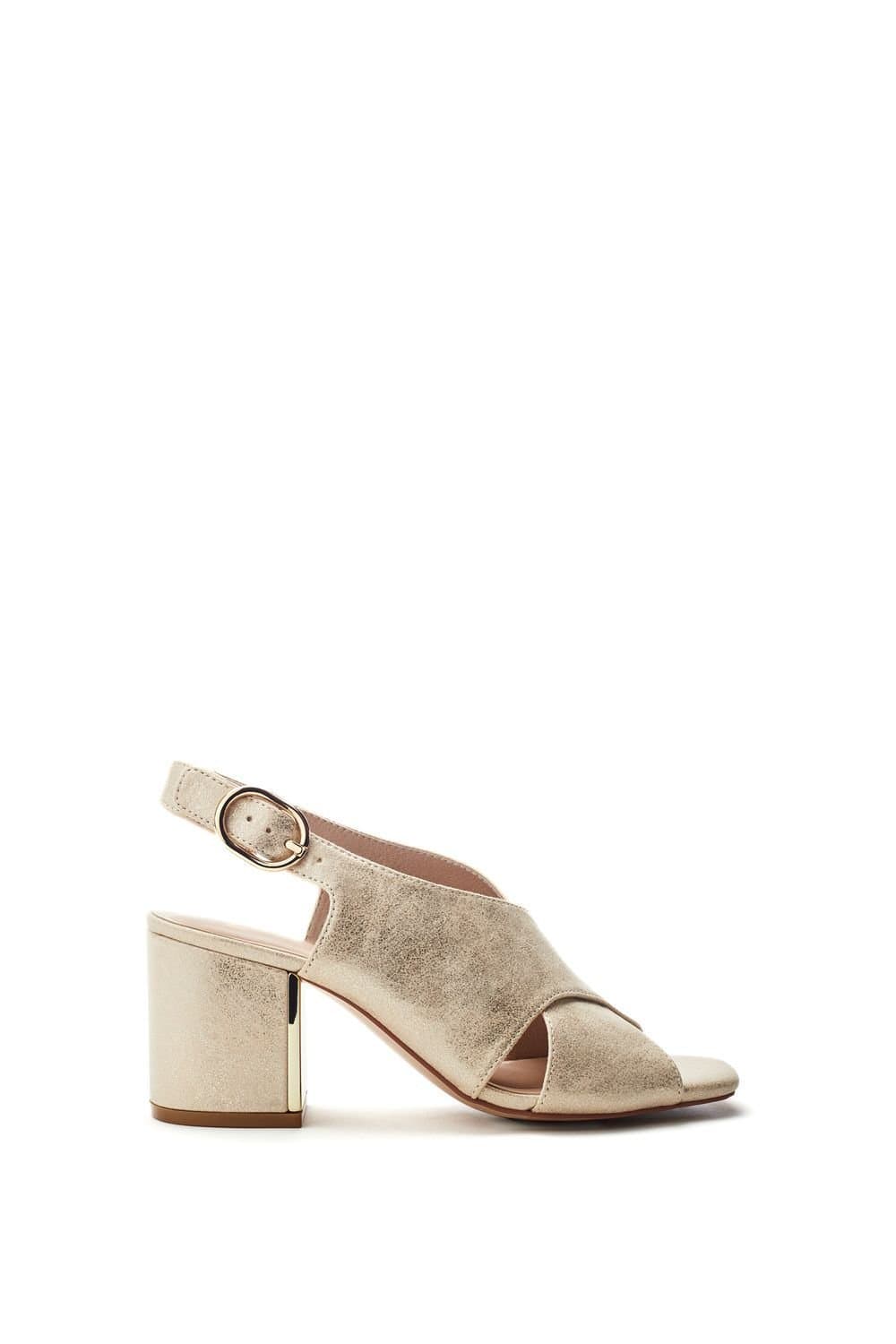 Moda In Pelle Moda In Pelle Women's 'Naylani' Metallic Heeled Sandals in Gold