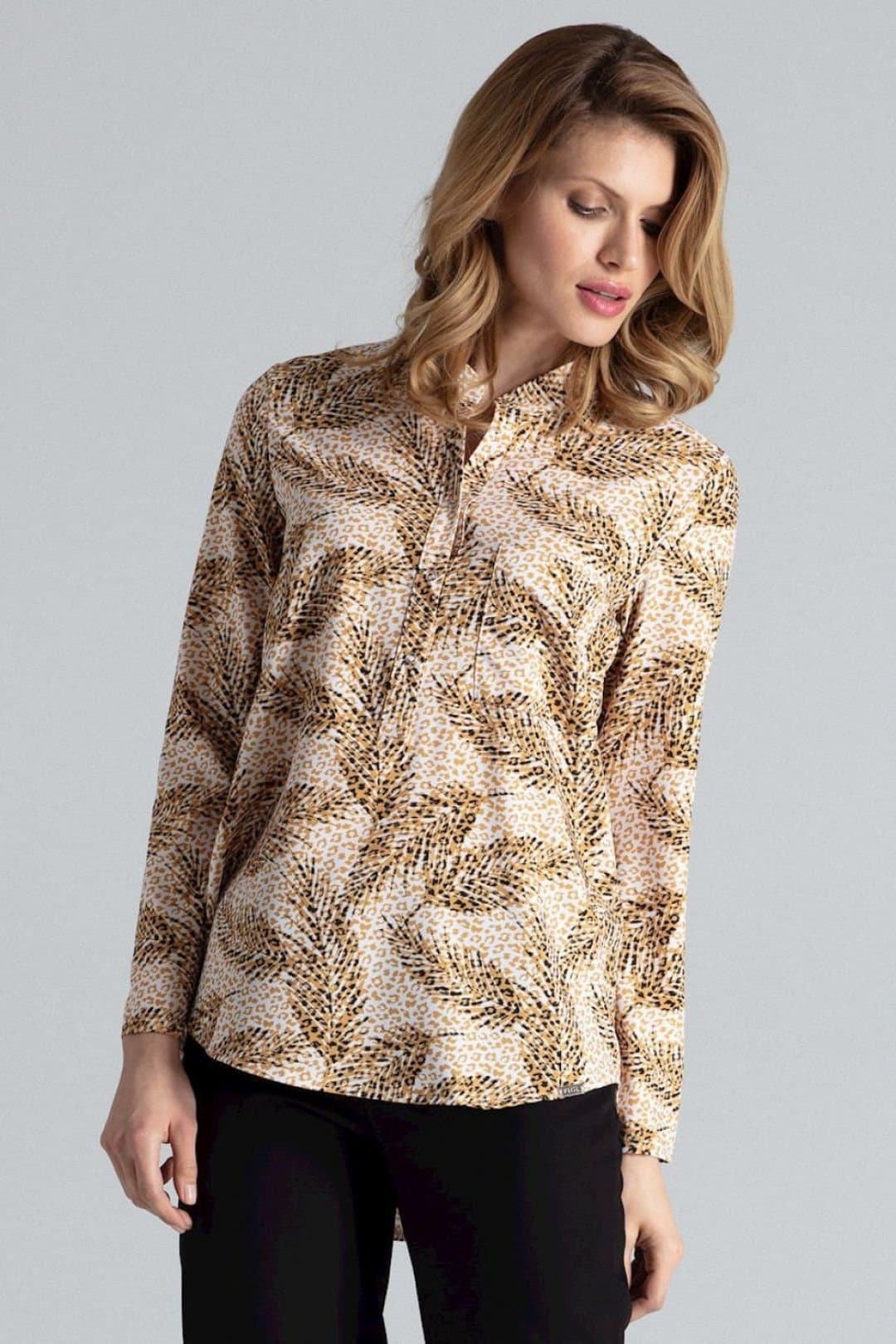 Love Lace Love Lace Women's Classic Long Sleeve Blouse with Snap Front Pocket