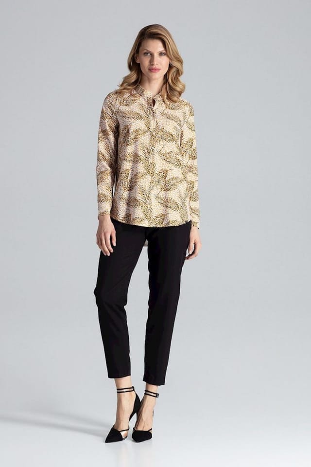 Love Lace Love Lace Women's Classic Long Sleeve Blouse with Snap Front Pocket - 2