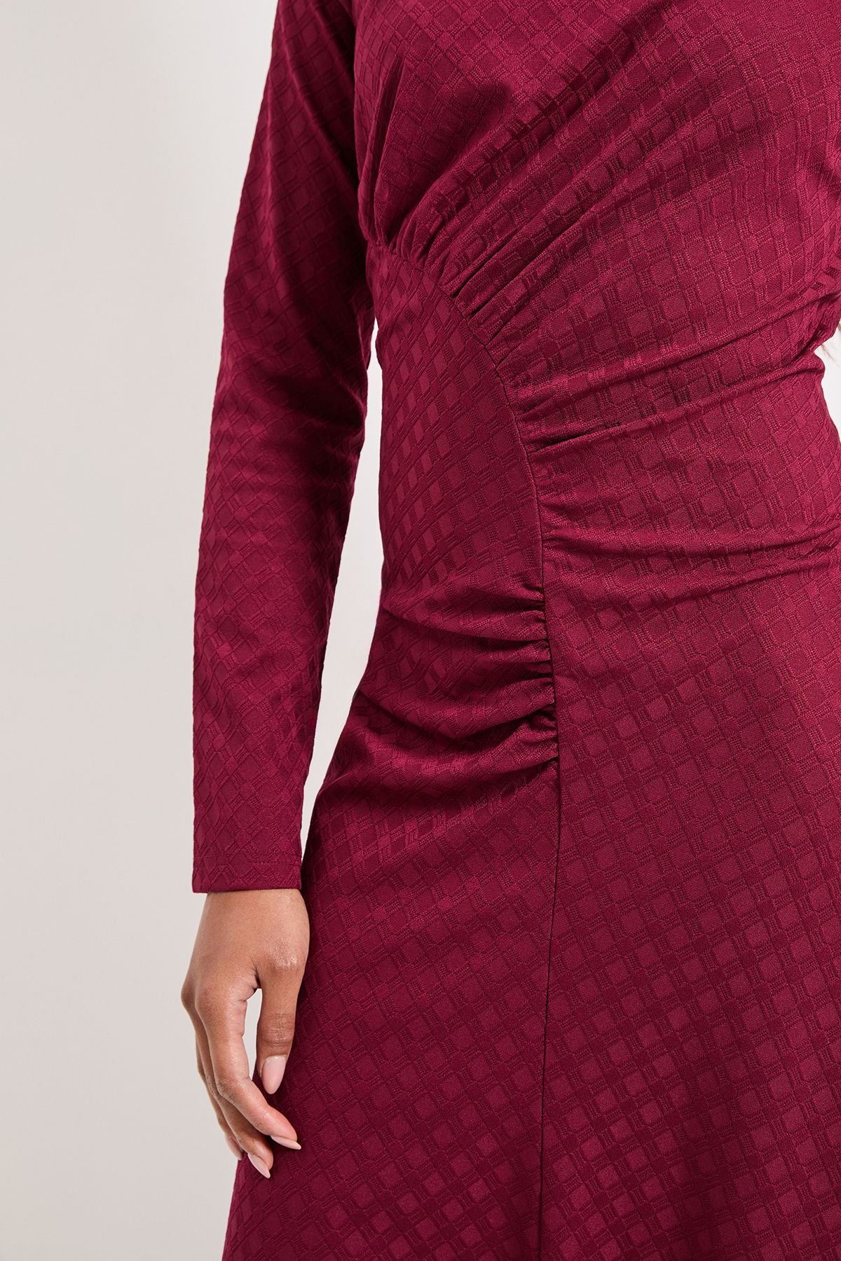 Principles Principles Women's Ponte Ruched Maxi Dress in Wine - 4