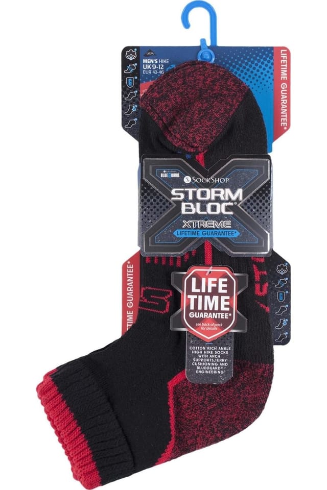 SOCKSHOP Storm Bloc SOCKSHOP Storm Bloc Men's 1 Pair Storm Bloc High Ankle Length Hiking Socks in Black - 2