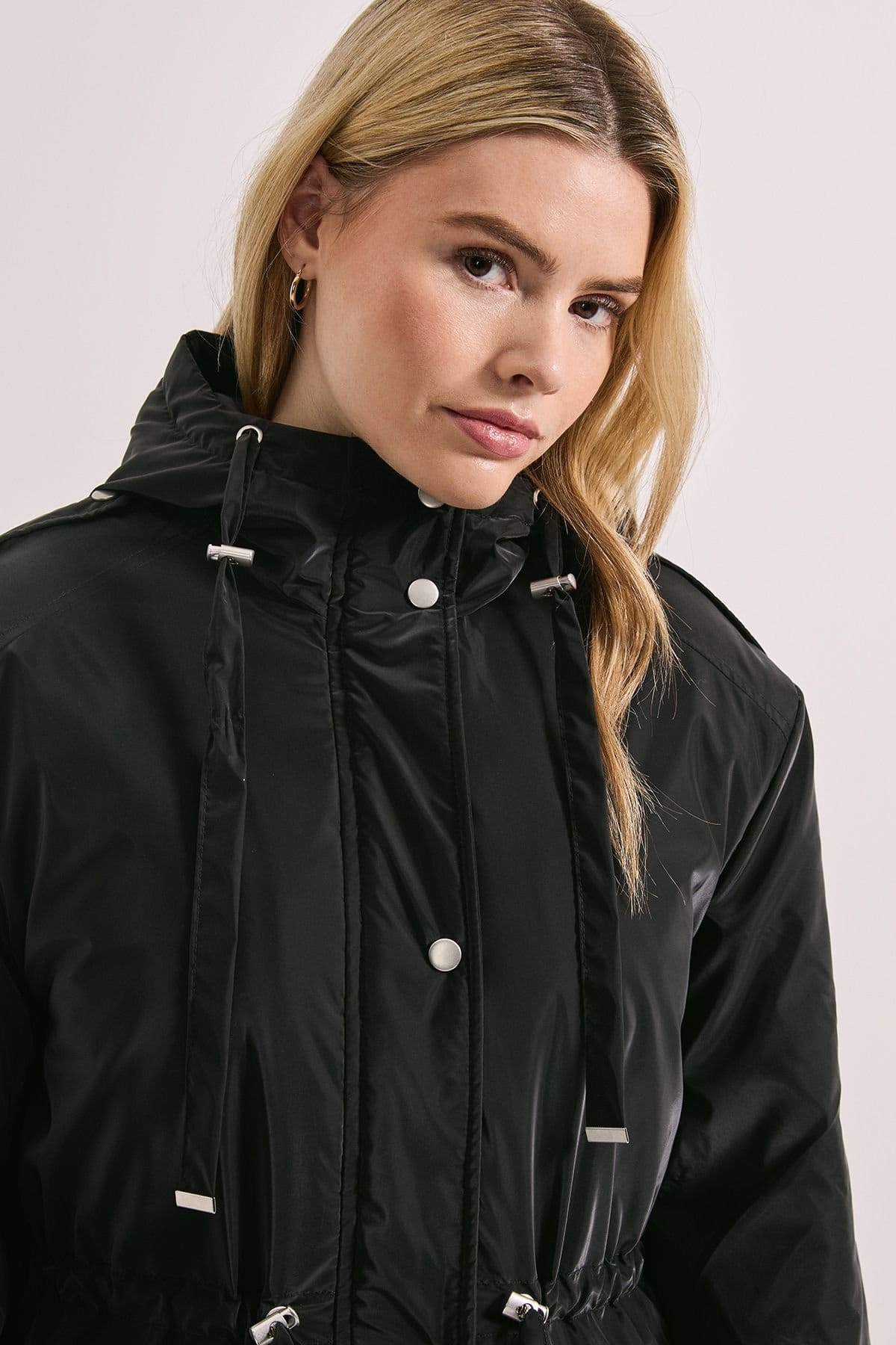 Dorothy Perkins Dorothy Perkins Women's Barrel Sleeve Parka Coat in Black - 4