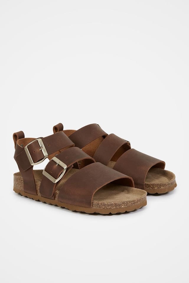 Celtic & Co Celtic & Co Women's An elegant triple strap sandal in Dark Brown - 2