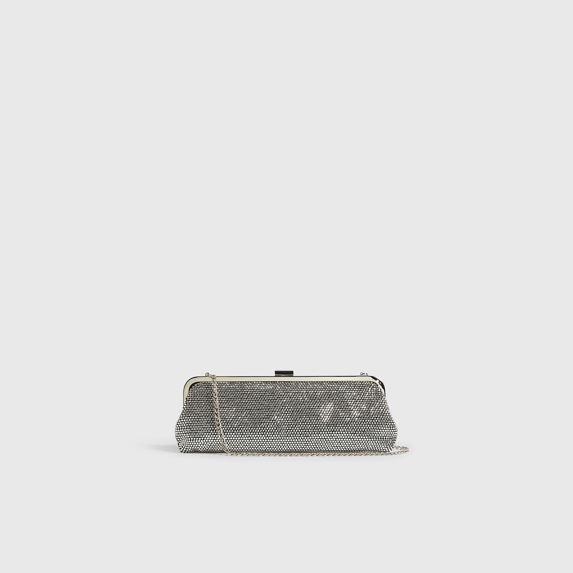 River Island River Island Womens Black Diamante Slim Clutch Bag
