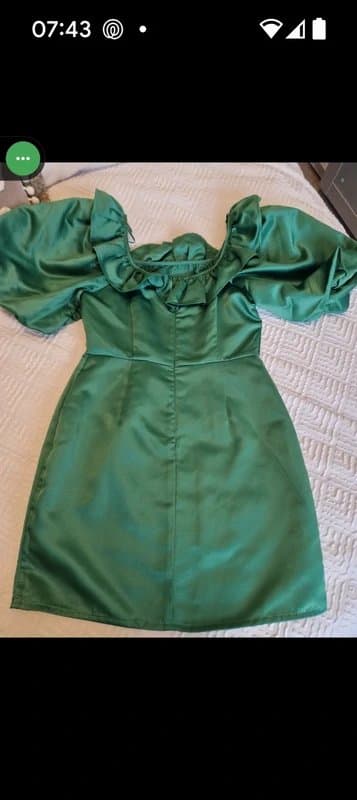 New Look Party satin shoulder puff dress size 12