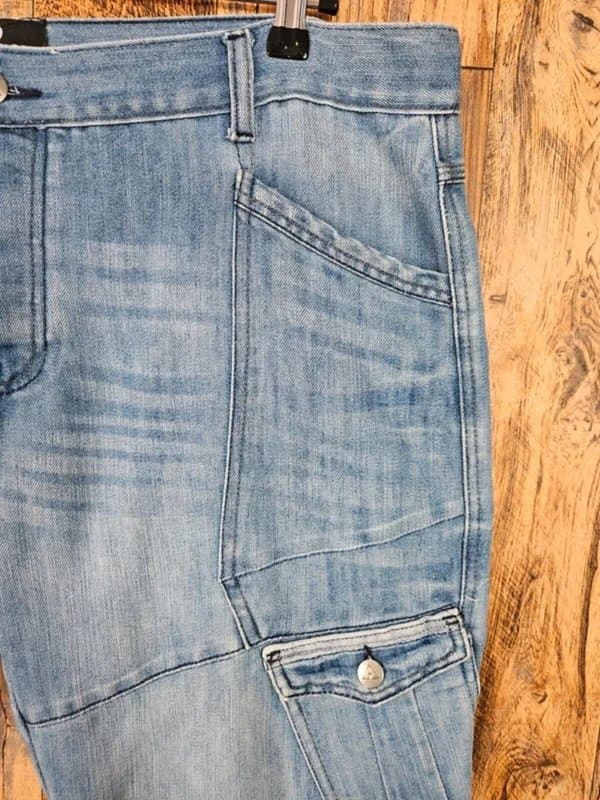 Airwalk Airwalk Denim Cargo Jorts Blue - 42W Baggy Skate Y2K Mens