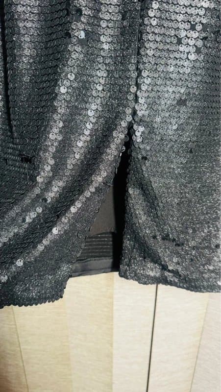 Coast Coast black sequin midi skirt UK 14 evening party skirt