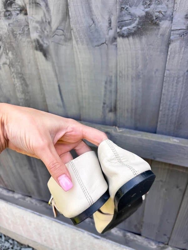 ASOS ASOS Design Off White Leather Mary Jane Ballet Shoes