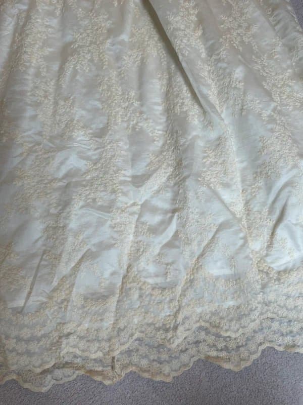 Topshop Topshop cream embroidered summer midi dress with lower back and adjustable canvas straps size 12