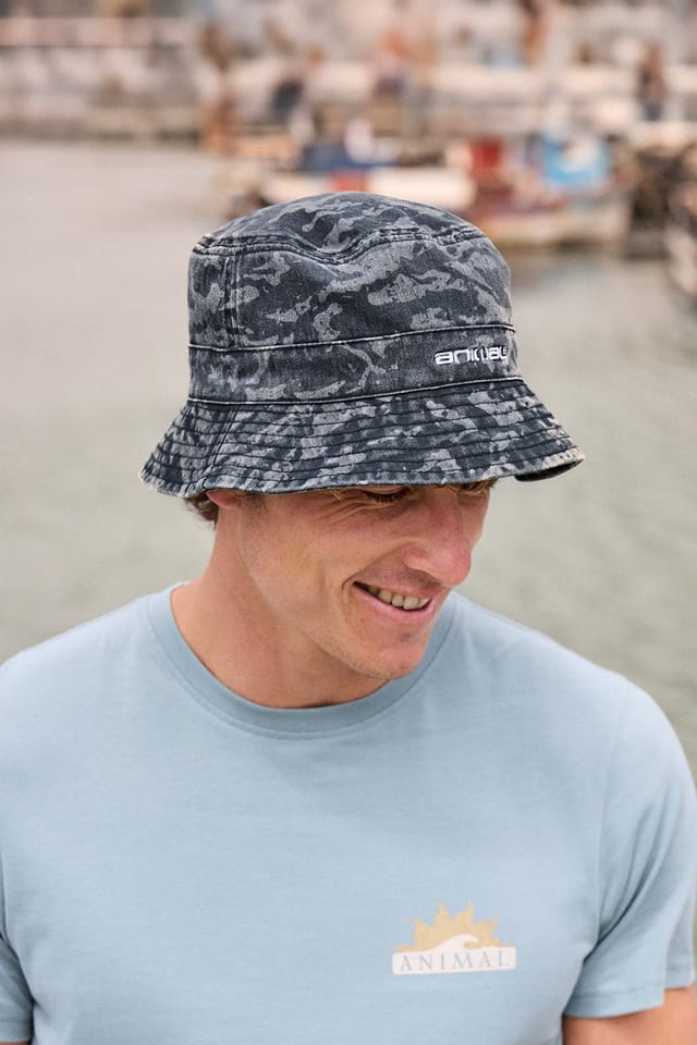 Animal Animal Men's 'Miles' Comfortable Lightweight Stylish Casual Outdoor Bucket Hat in True Black - 2