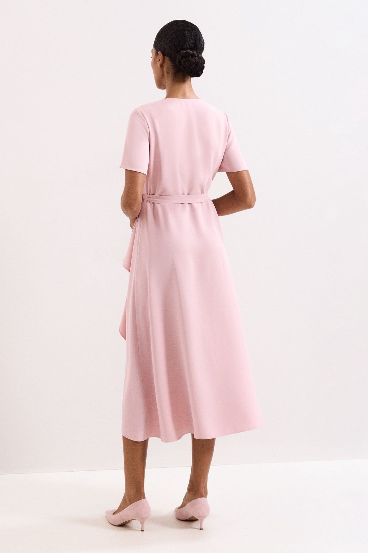 Phase Eight Phase Eight Women's Julissa Wrap Midi Dress in Baby Pink - 4