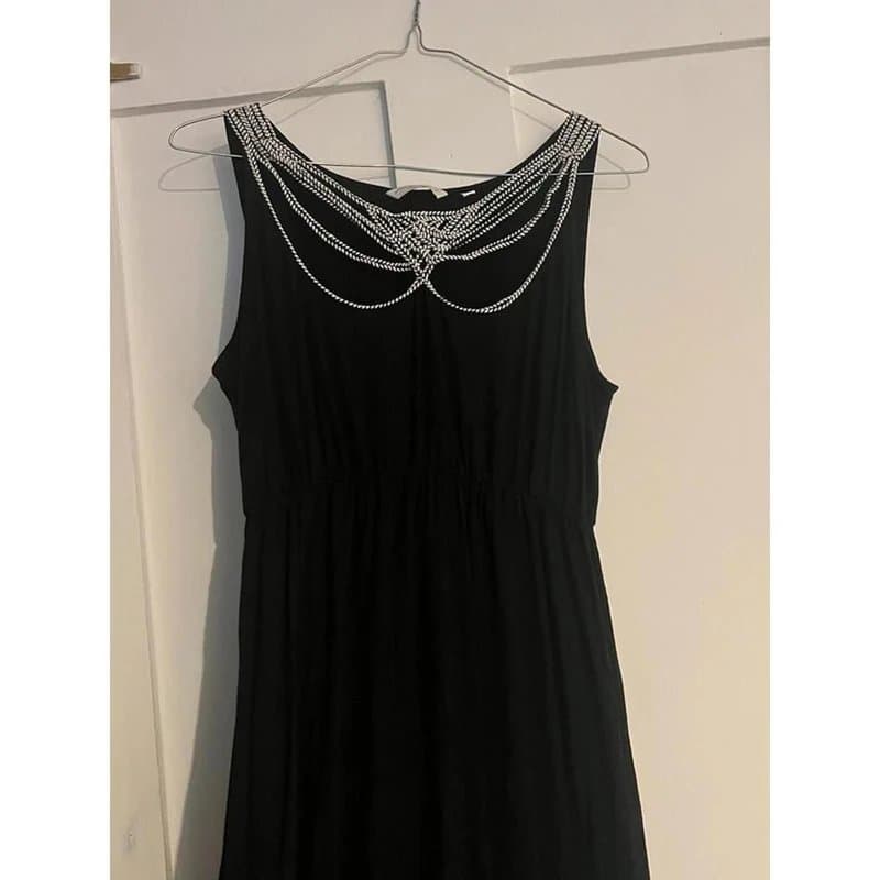 New Look New Look Black Embellished Maxi Dress – Size 12–14