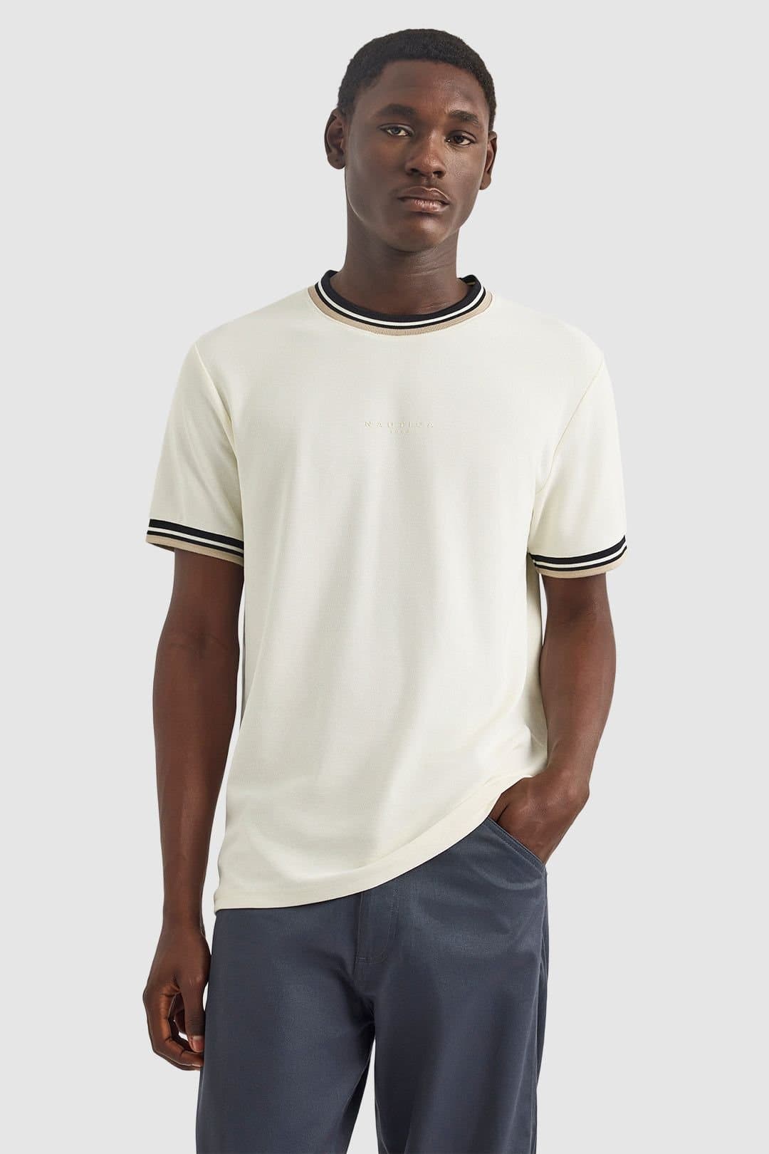 Nautica Nautica Men's Seaton T-Shirt in Off-White