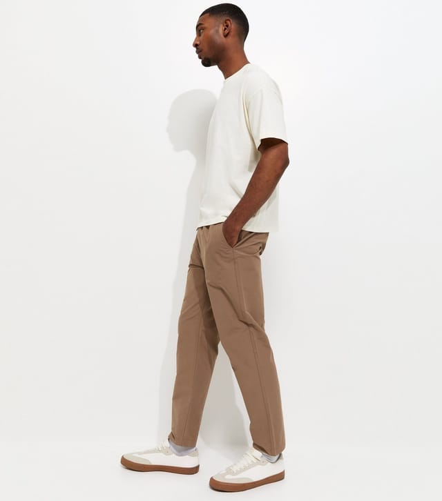 New Look Men's Brown Regular Pull On Trousers New Look - 2