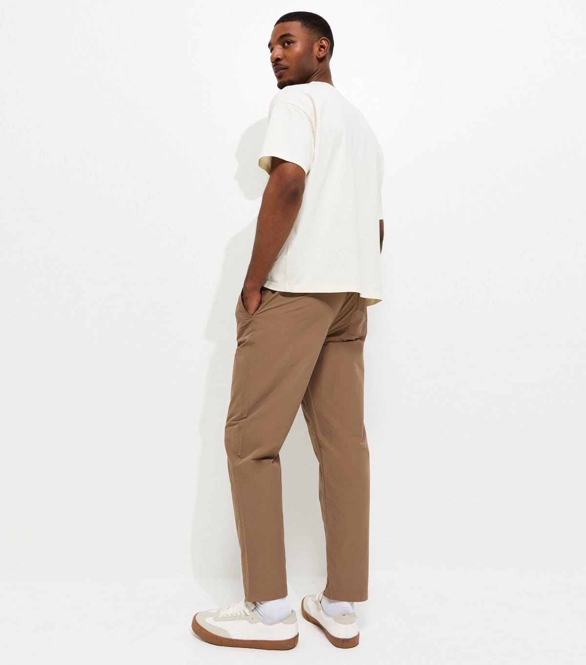 New Look Men's Brown Regular Pull On Trousers New Look - 4