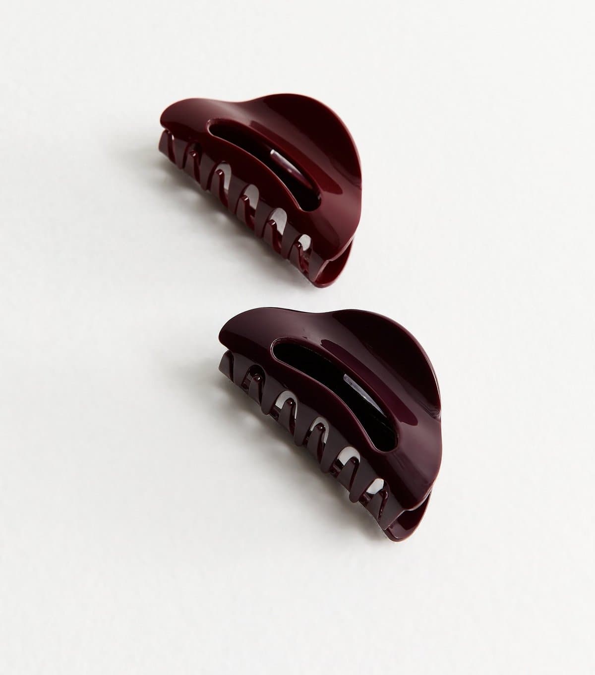 New Look Pack of 2 Brown Curved Hair Claw Clips New Look