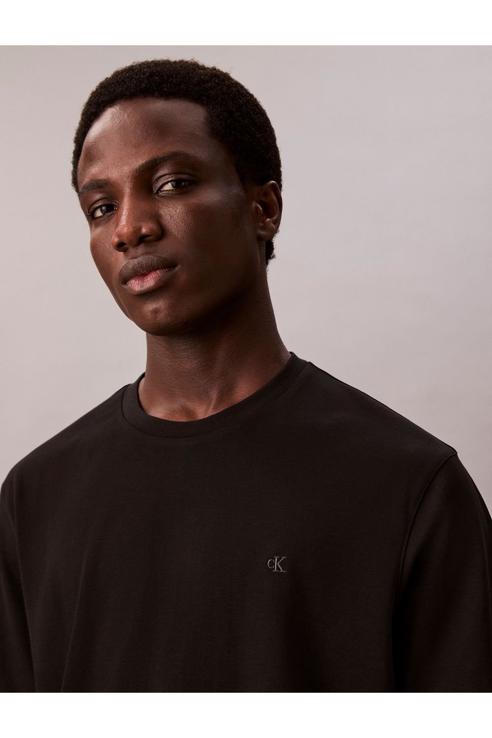 Calvin Klein Calvin Klein Men's Ss Supima Chest Emb Crewneck Tee Black - 3