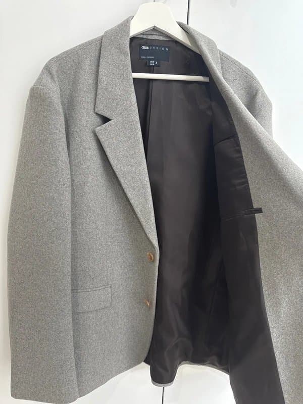 ASOS Design ASOS Design oversized grey blazer