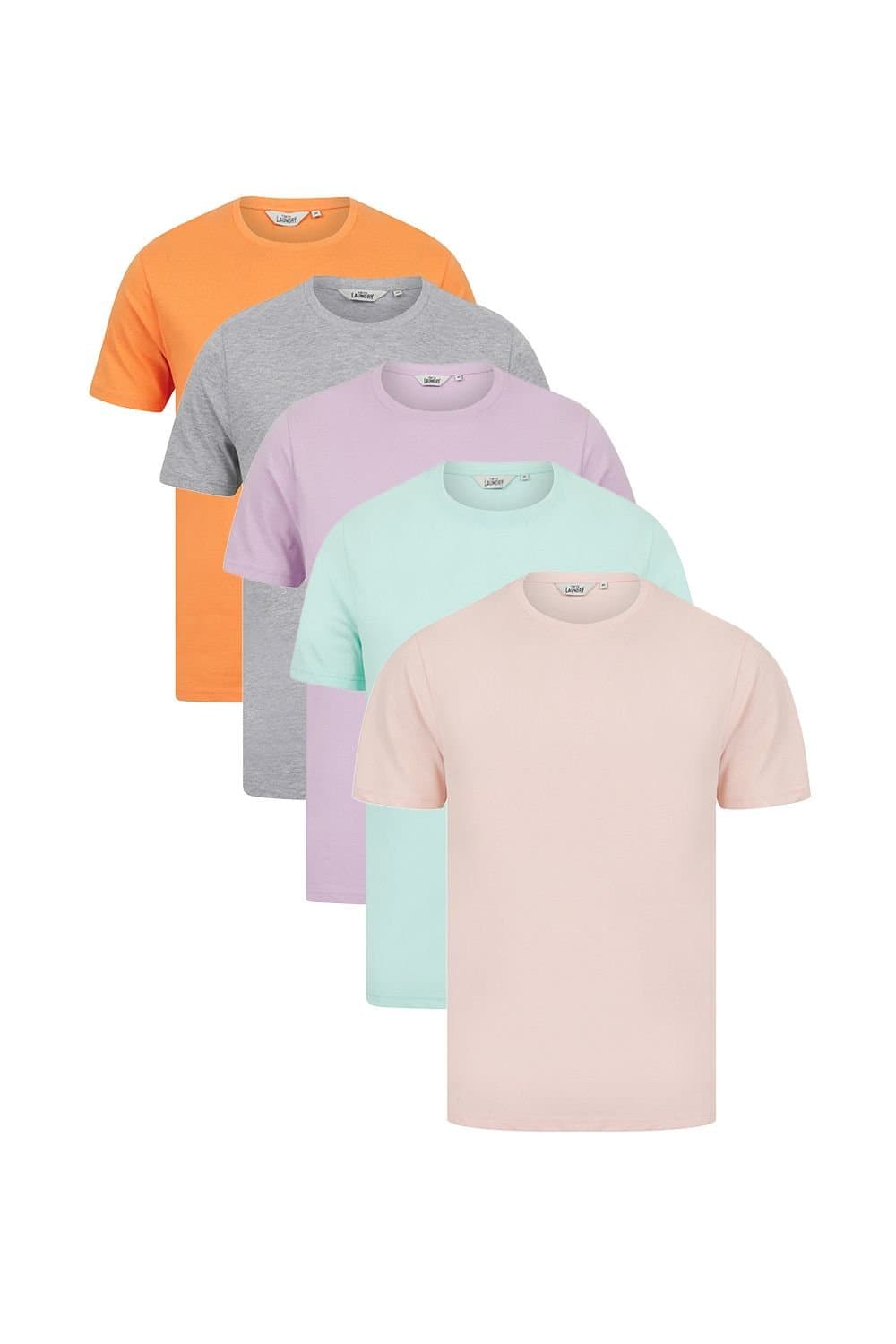 Tokyo Laundry Tokyo Laundry Men's Cotton 5-Pack Short Sleeve T-Shirts in Light Blue