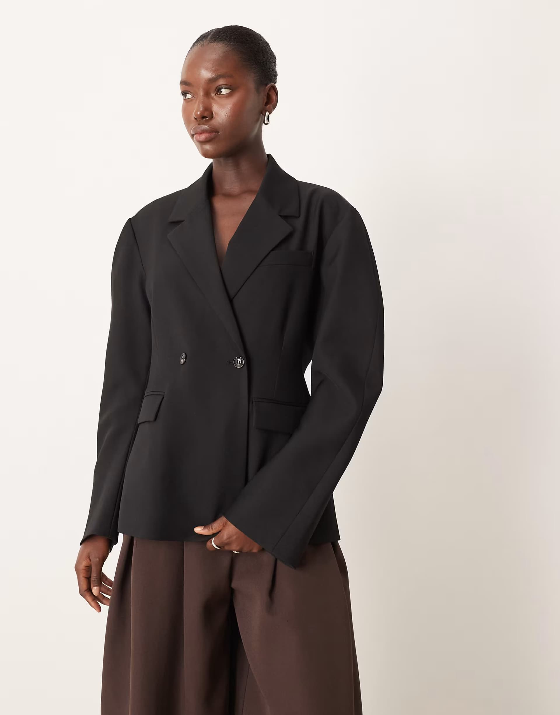 ASOS Gina Tricot shaped blazer in black