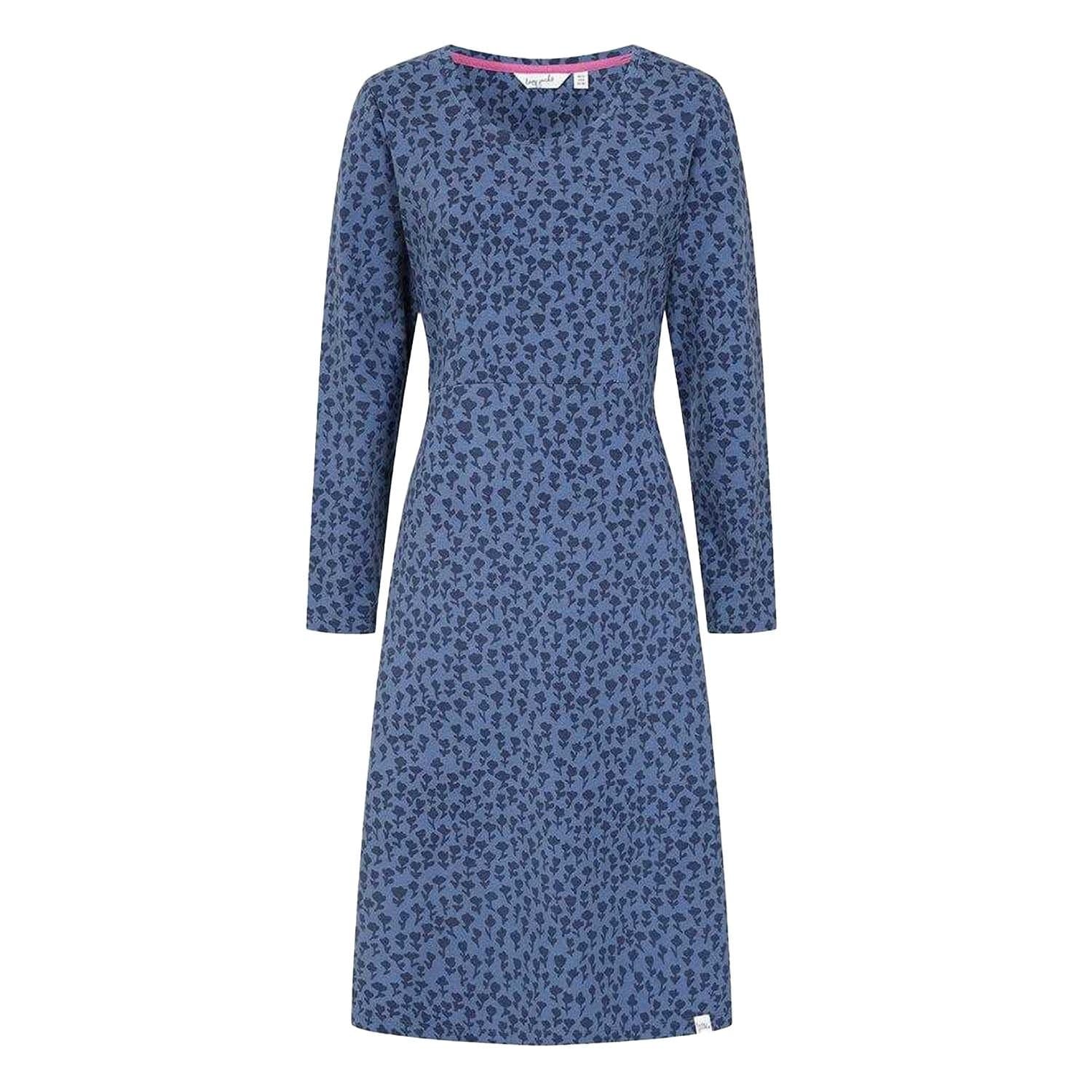 Lazy Jacks Lazy Jacks Women's Long-Sleeved Midi Dress in Blue