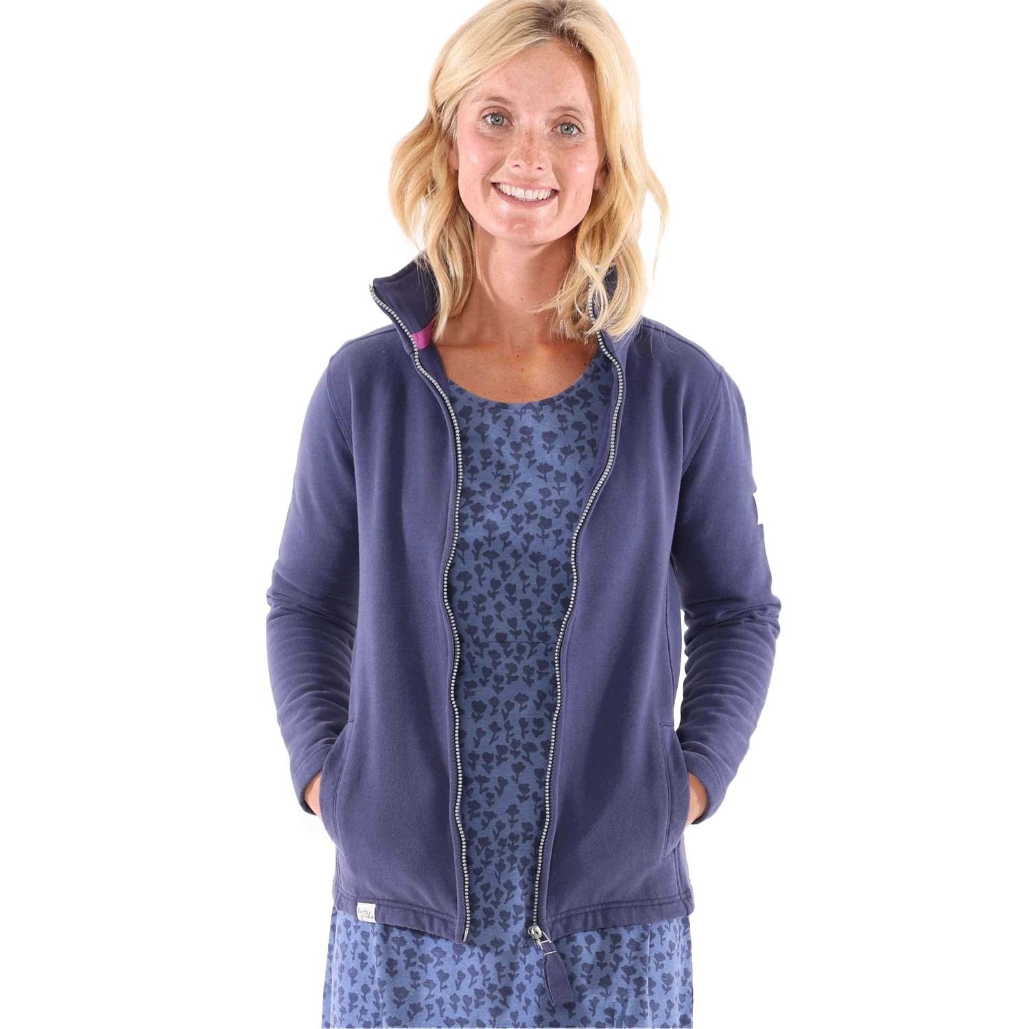 Lazy Jacks Lazy Jacks Women's Long-Sleeved Midi Dress in Blue - 3